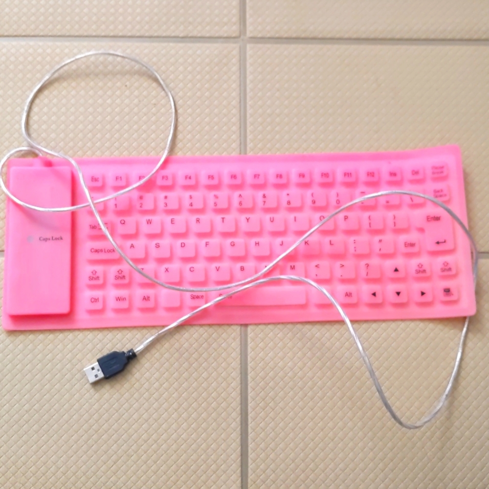 Pink Silicone Keyboard